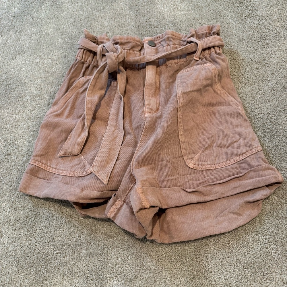 Mustard Seed High Waist Brown Shorts